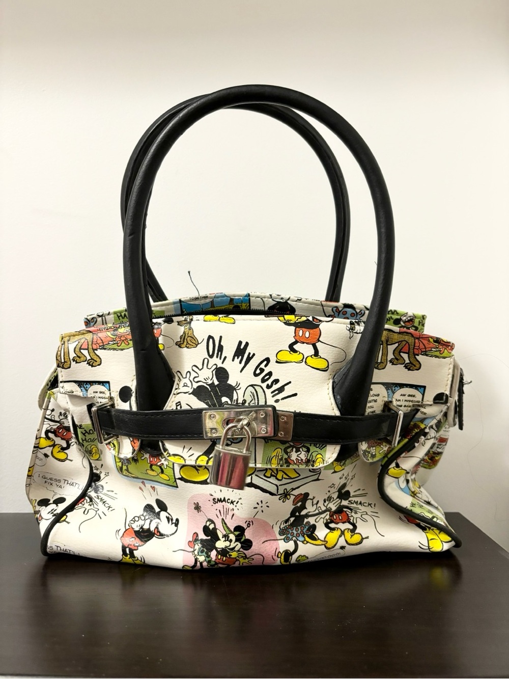 Disney Parks Mickey & Minnie Cartoon Print Purse / Bag